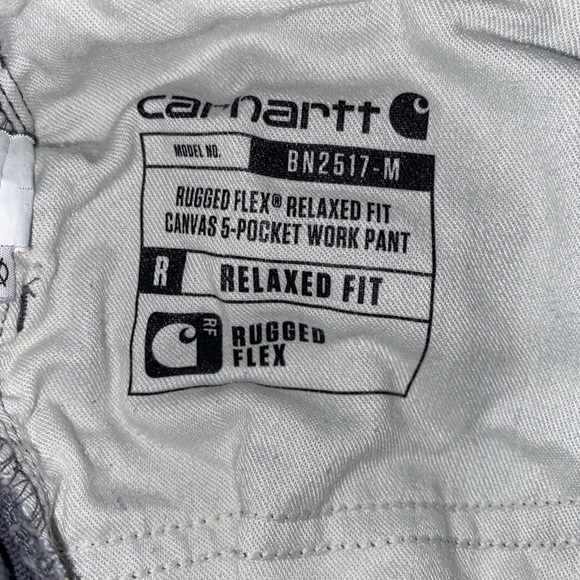 Carhartt Rugged Flex Relaxed Fit Grey Work Pants Men’s Size 36x34 - Picture 7 of 7